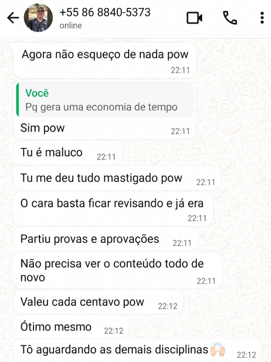 Feedback de aluno aprovado 2